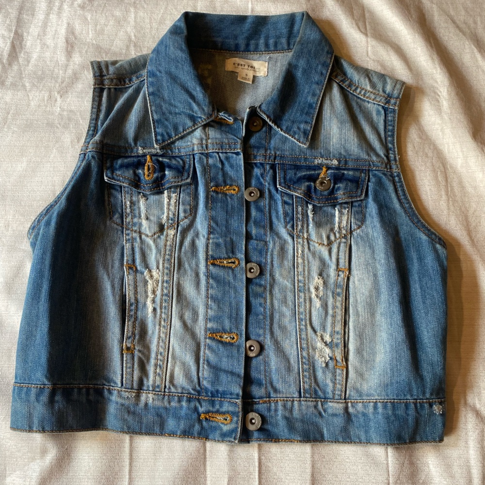 Jean jacket vest